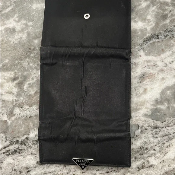 Prada Black Nylon Wallet with Silver Logo - Picture 3 of 4
